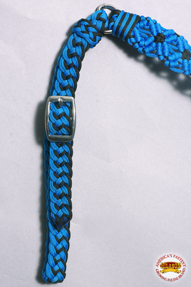 Hilason Horse Breast Collar  Braided Paracord Pink / Black