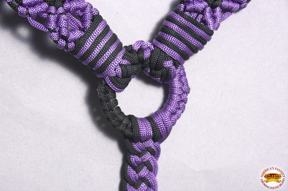 Hilason Horse Breast Collar  Braided Paracord Pink / Black