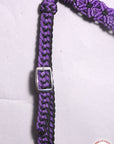 Hilason Horse Breast Collar  Braided Paracord Pink / Black
