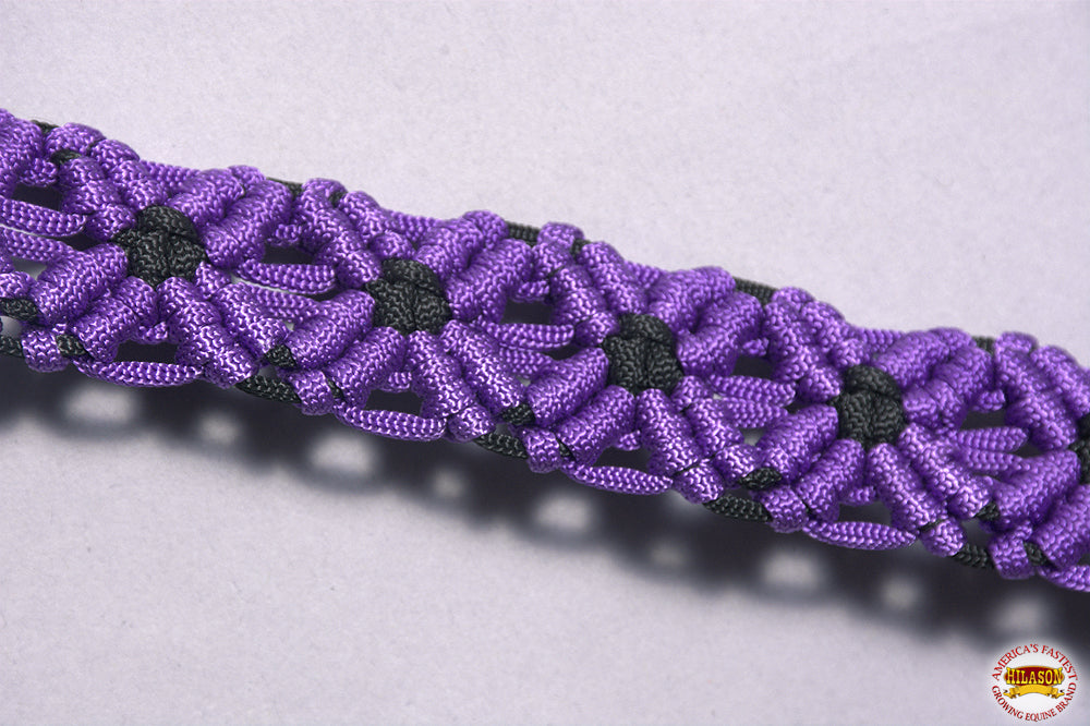 Hilason Horse Breast Collar  Braided Paracord Pink / Black
