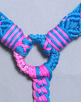 Hilason Horse Breast Collar Braided Paracord Pink / Black