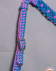 Hilason Horse Breast Collar Braided Paracord Pink / Black