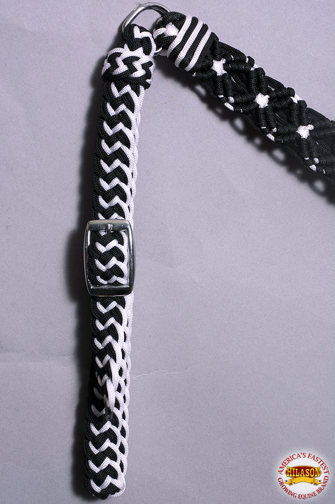 Hilason Horse Breast Collar  Braided Paracord Pink / Black