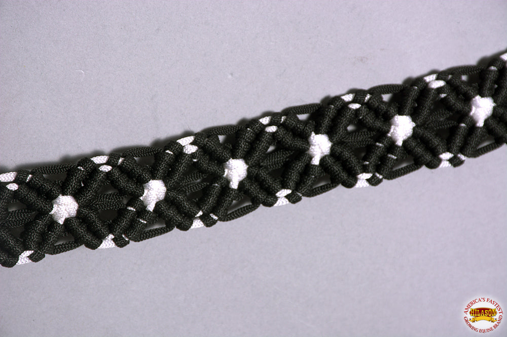 Hilason Horse Breast Collar  Braided Paracord Pink / Black
