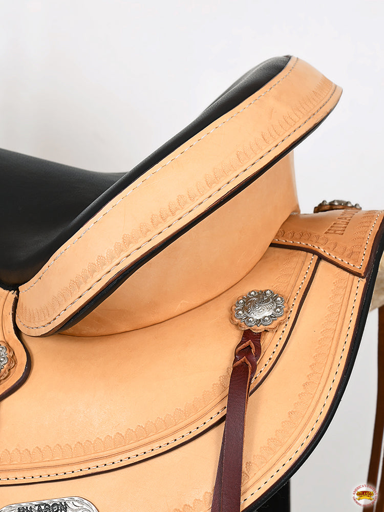 HILASON Western Horse Saddle American Leather Flex Tree Trail &amp; Pleasure Tan