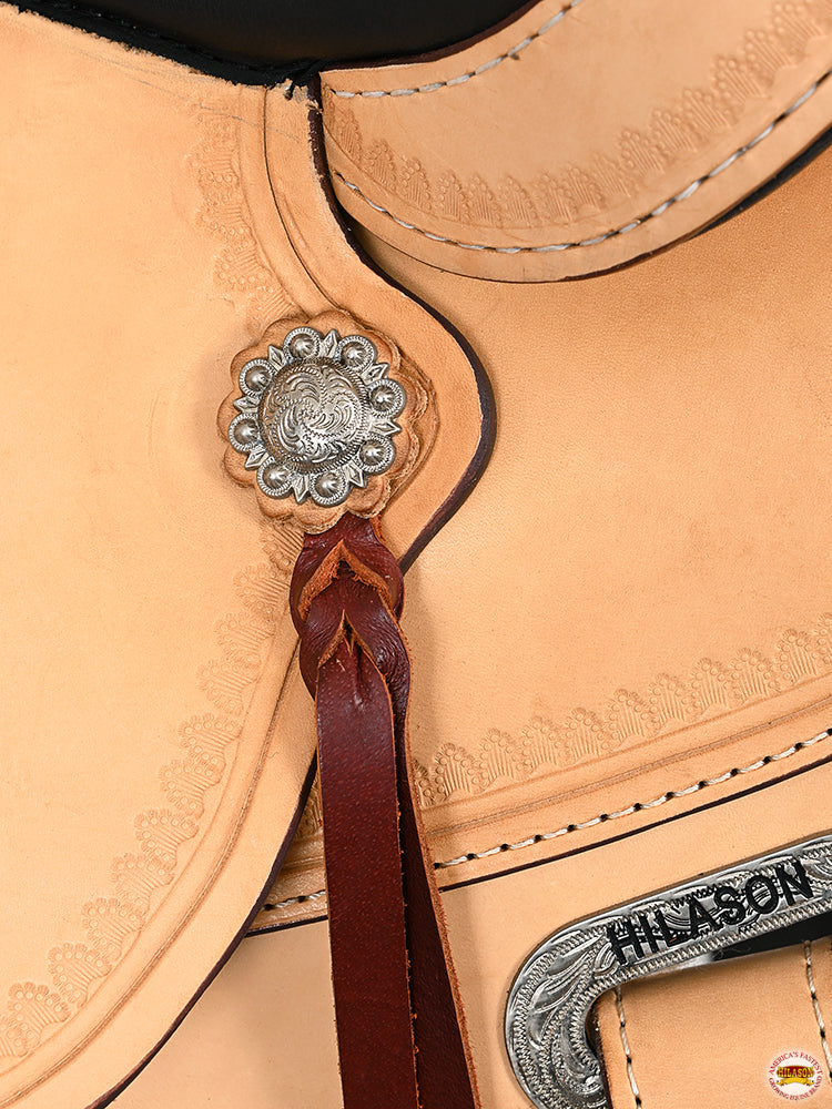 HILASON Western Horse Saddle American Leather Flex Tree Trail &amp; Pleasure Tan