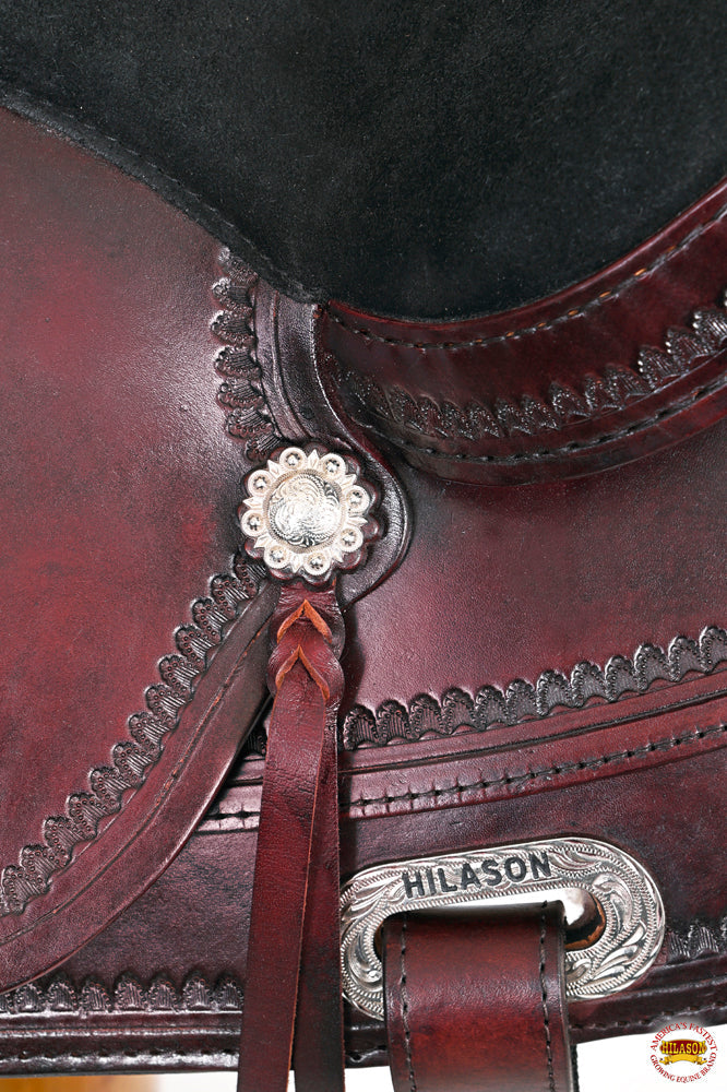 Hilason Western Horse Treeless Trail Pleasure American Leather Saddle