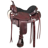 Hilason Western Horse Treeless Trail Pleasure American Leather Saddle