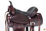 Hilason Western Horse Treeless Trail Pleasure American Leather Saddle