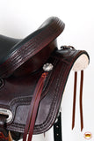 Hilason Western Horse Treeless Trail Pleasure American Leather Saddle