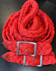 1" X 8Ft Hilason Braided Poly Barrel Reins Horse Racing Flat Grip Knots