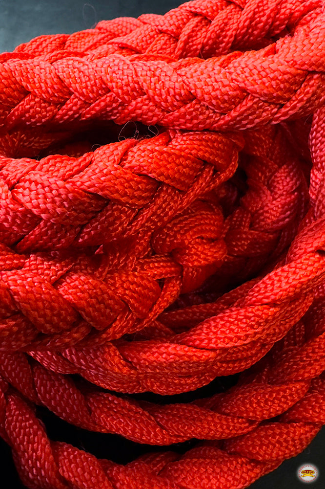 1&quot; X 8Ft Hilason Braided Poly Barrel Reins Horse Racing Flat Grip Knots