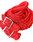 1" X 8Ft Hilason Braided Poly Barrel Reins Horse Racing Flat Grip Knots