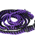 1" X 8Ft Hilason Braided Poly Barrel Reins Horse Racing Flat Grip Knots