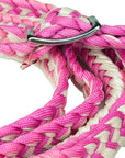 1" X 8Ft Hilason Braided Poly Barrel Reins Horse Racing Flat Grip Knots