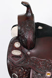 Western Hilason Draft Horse Trail Pleasure American Leather Saddle