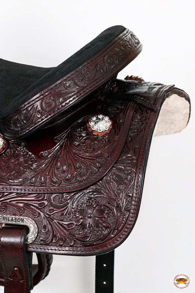 Western Hilason Draft Horse Trail Pleasure American Leather Saddle