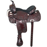 Western Hilason Draft Horse Trail Pleasure American Leather Saddle