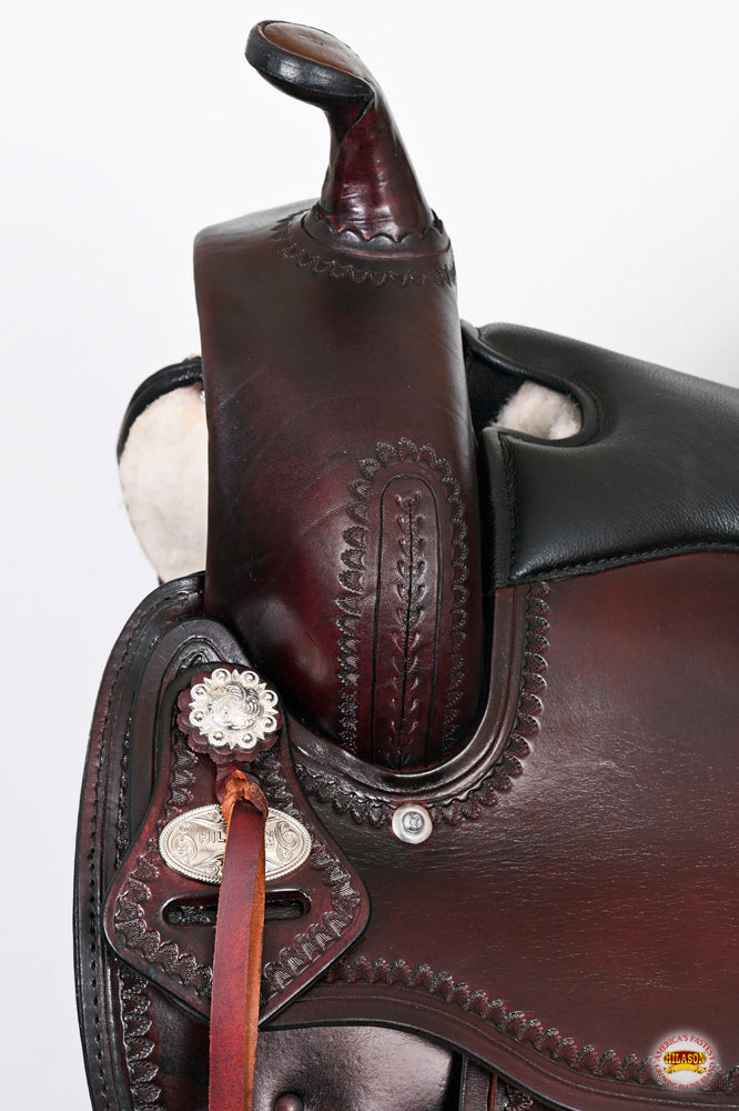 Hilason Western Draft Horse Trail PleasureAmerican Leather Saddle