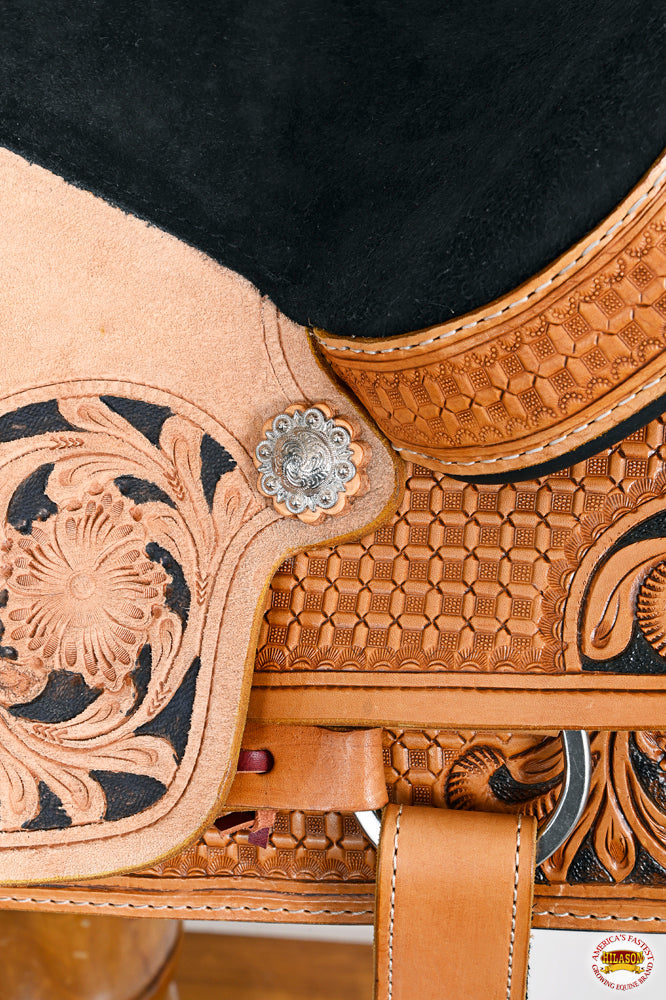 HILASON W. H. Ranch Roping Roper American Leather Saddle Tan – Hilason