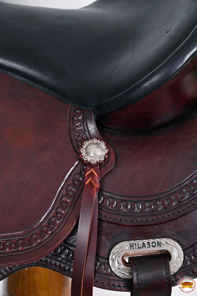 HILASON Western Horse Saddle American Leather Flex Tree Trail &amp; Pleasure Chocolate Brown
