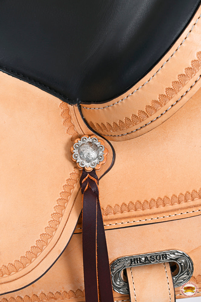 HILASON Western Horse Saddle American Leather Flex Tree Trail &amp; Pleasure Tan