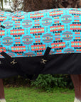 Hilason 1200D Turnout Light Winter Waterproof Rain Sheet Horse Sheet Black