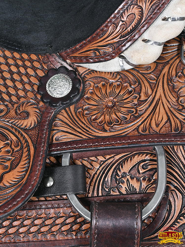 Western Horse Saddle American Leather Ranch Roping Cowboy Hilason