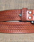 HILASON Western Genuine Leather Belt for Men Women Cowboy Cowgirl Handmade Unisex Full Grain Heavy Duty Tooled Belt for Jeans