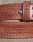 HILASON Western Genuine Leather Belt for Men Women Cowboy Cowgirl Handmade Unisex Full Grain Heavy Duty Tooled Belt for Jeans
