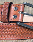 HILASON Western Genuine Leather Belt for Men Women Cowboy Cowgirl Handmade Unisex Full Grain Heavy Duty Tooled Belt for Jeans