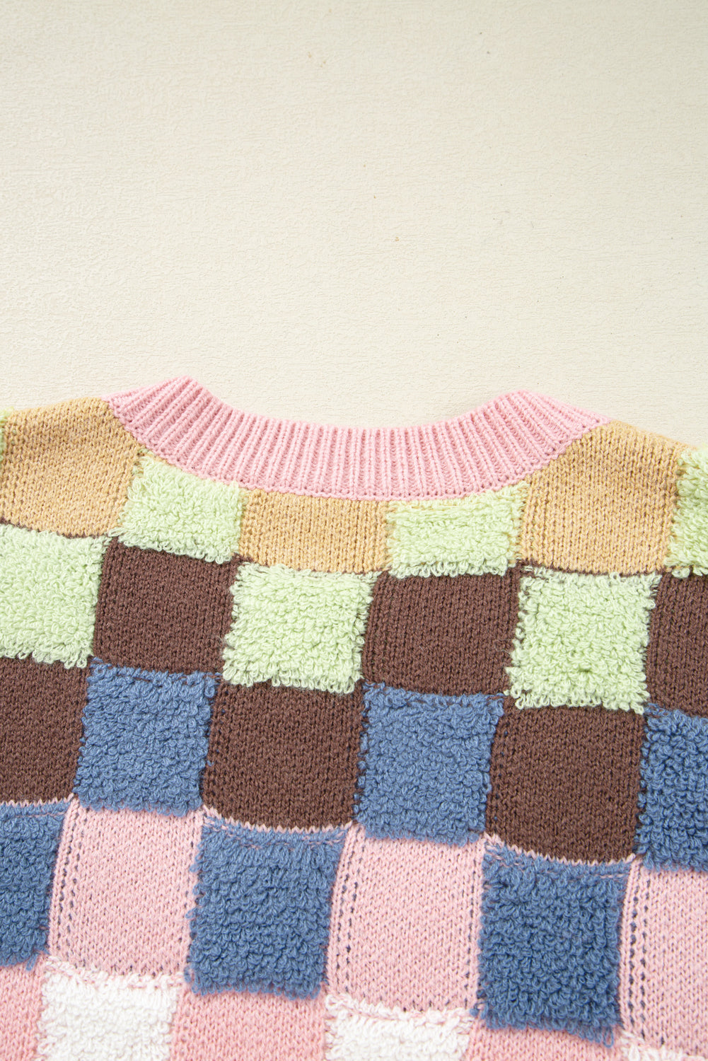 Checker Button Front Cardigan