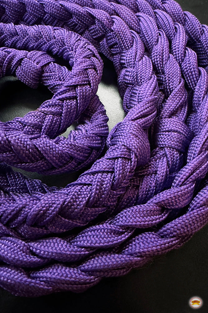 1&quot; X 8Ft Hilason Braided Poly Barrel Reins Horse Racing Flat Grip Knots