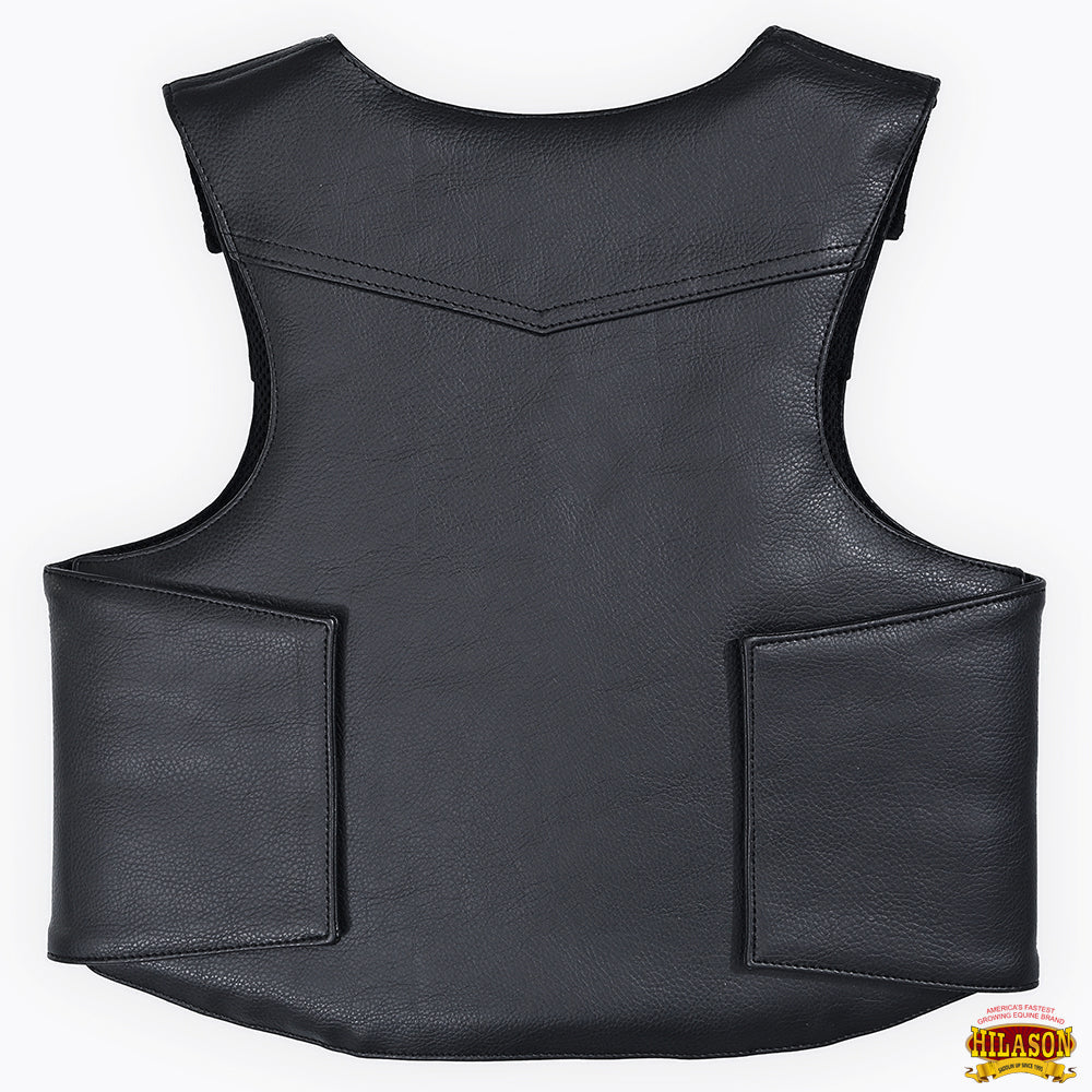 Equestrian Horse Riding Vest Safety Protective Junior Leather Rodeo