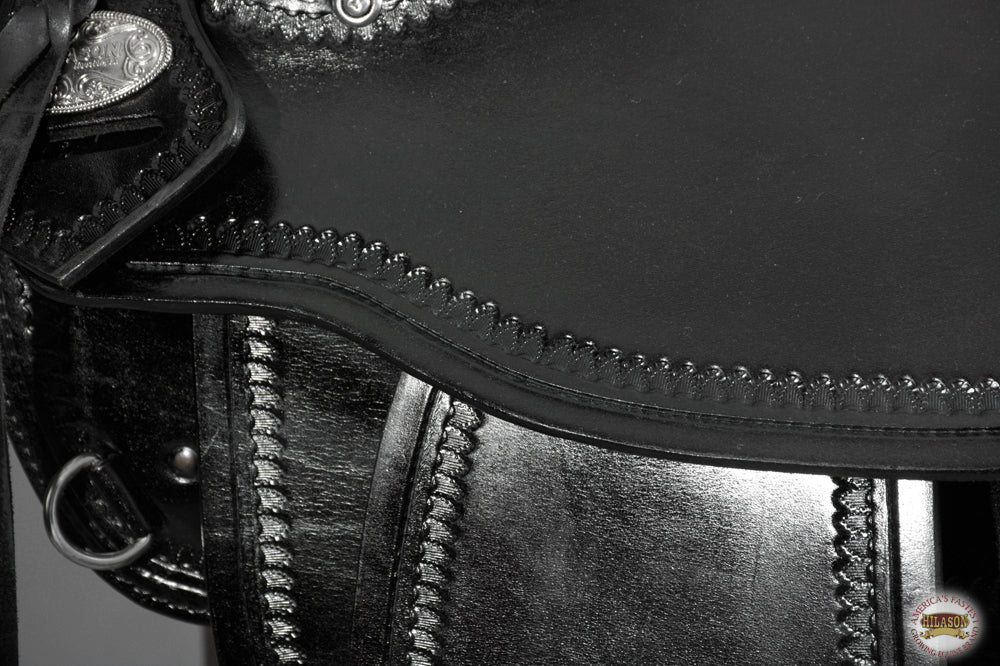 HILASON Western Horse Saddle American Leather Flex Tree Trail &amp; Pleasure Black