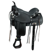 HILASON Western Horse Saddle American Leather Flex Tree Trail & Pleasure Black