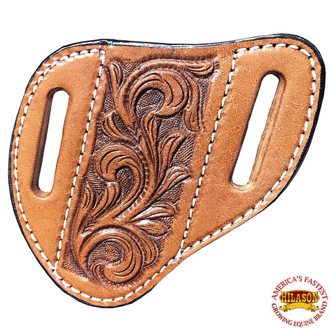 Hilason Leather Angled Knife Scabbard Sheath Cover Floral Tooled
