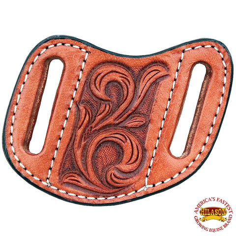 Hilason Leather Angled Knife Scabbard Sheath Cover Floral Tooled