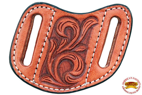 Hilason Leather Angled Knife Scabbard Sheath Cover Floral Tooled
