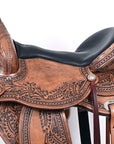 HILASON Western Horse Saddle American Leather Flex Tree Trail & Pleasure Antique Brown | for Horses