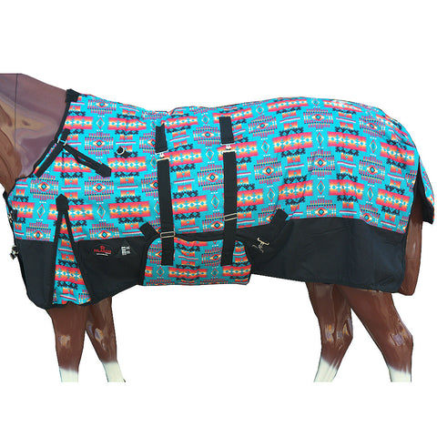 Hilason 1200D Winter Waterproof Horse Turnout Blanket Belly Wrap Turquoise