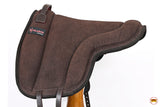 Hilason Horse Bareback Saddle Pad Anti Slip Base Suede Leather Brown