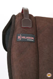 Hilason Horse Bareback Saddle Pad Anti Slip Base Suede Leather Brown