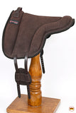 Hilason Horse Bareback Saddle Pad Anti Slip Base Suede Leather Brown