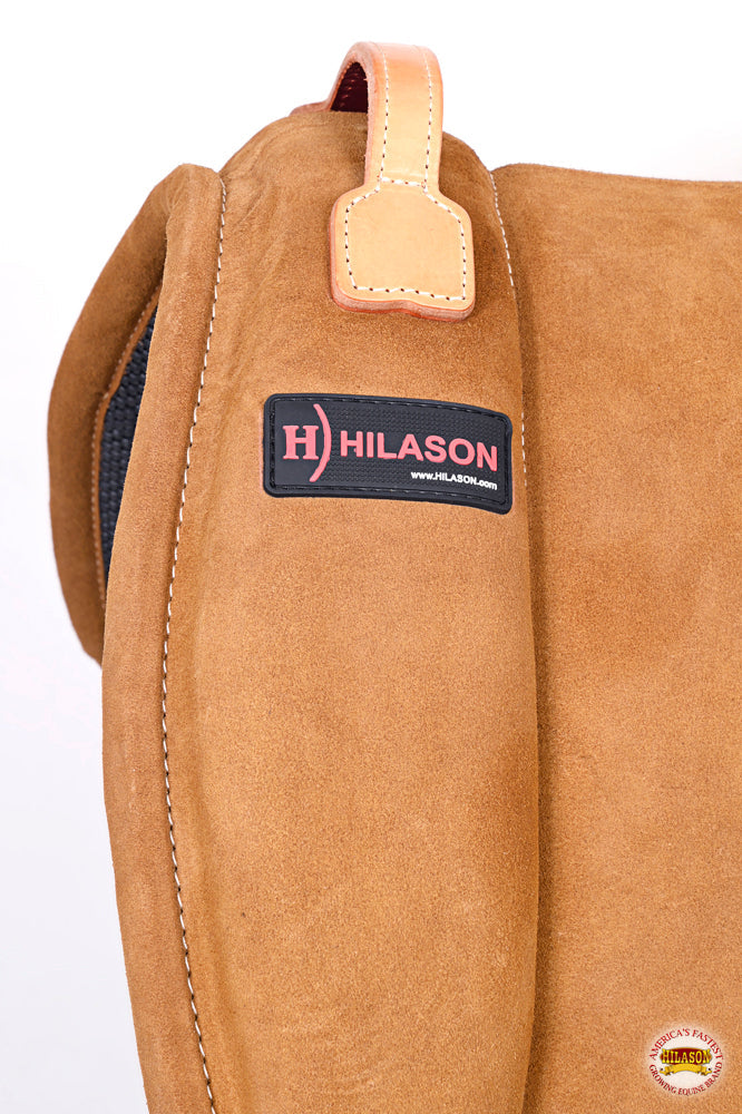 Hilason Horse Bareback Saddle Pad Anti Slip Base Suede Leather Brown