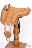 Hilason Horse Bareback Saddle Pad Anti Slip Base Suede Leather Brown