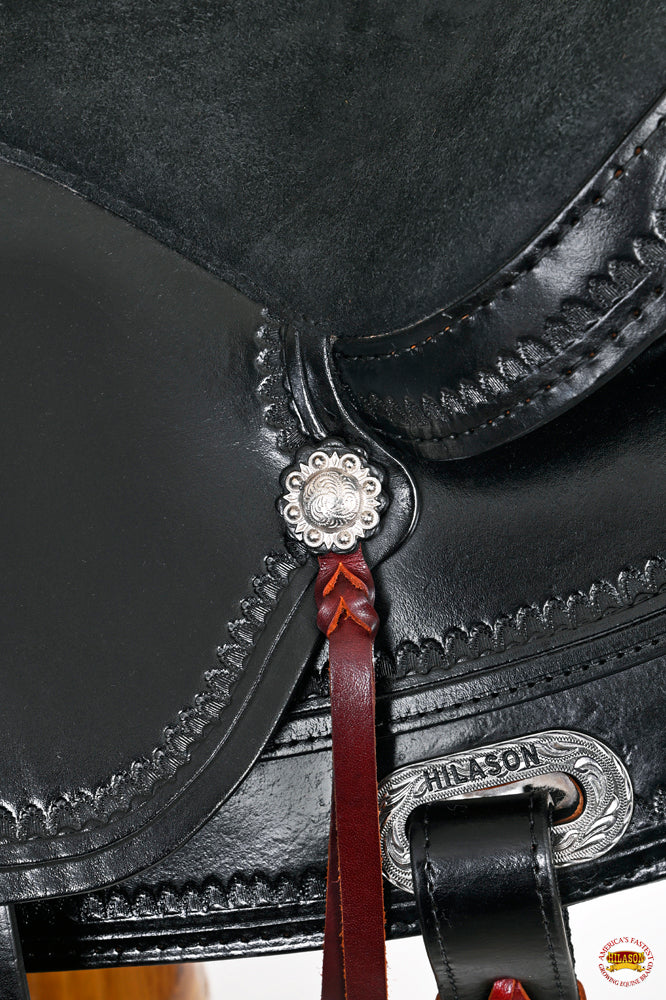 Hilason Western Horse Treeless Trail Pleasure American Leather Saddle