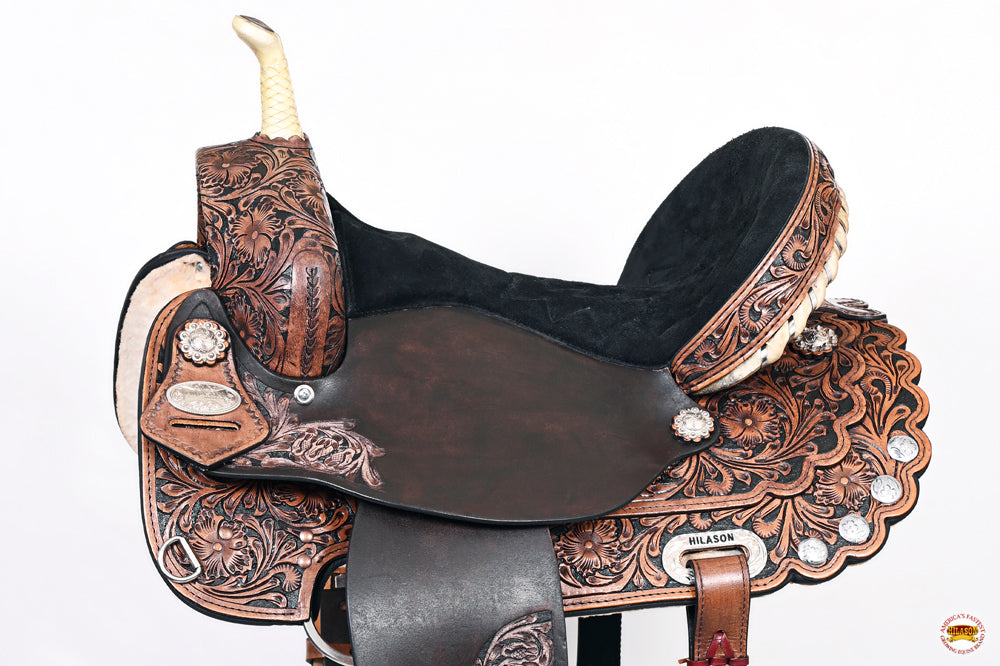 Hilason Western Horse Treeless Trail Barrel Saddle American Leather