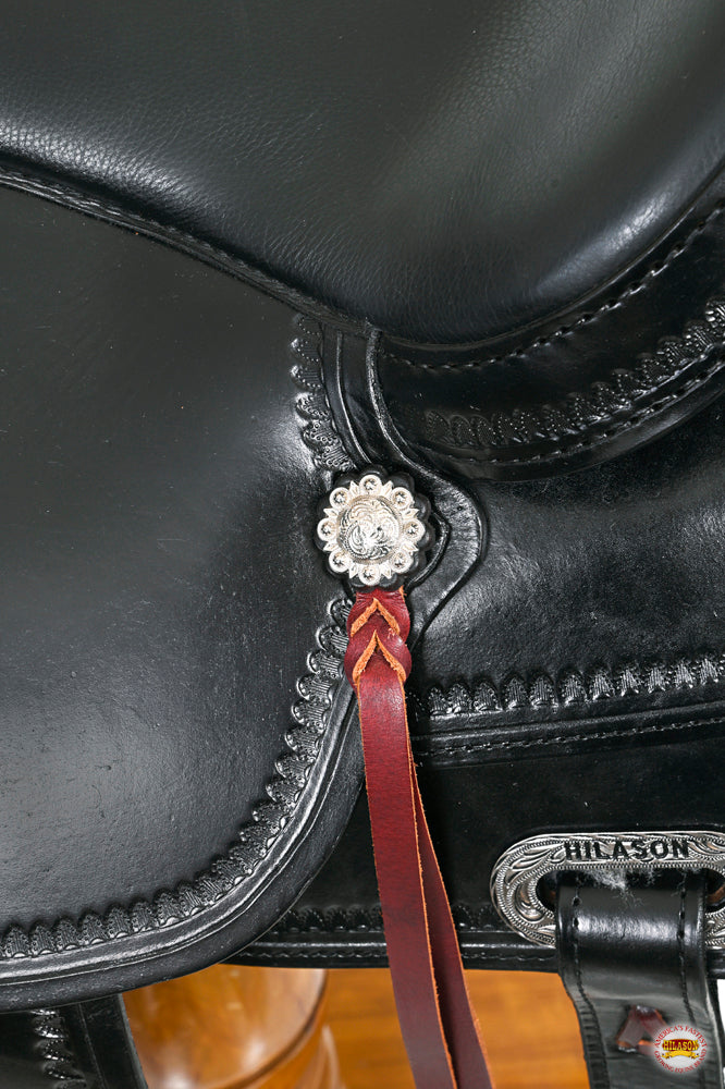 HILASON Western Horse Saddle American Leather Flex Tree Trail &amp; Pleasure Black