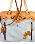 American Darling Cross Body Hand Tooled Hair On Genuine Leather Women Bag Western Handbag Purse